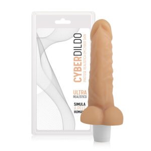 Pênis em CyberSkin Vibrador – Nervoso com escroto 17×4 cm – CYB039