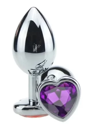 PLUG ANAL DE LUXO CORAÇÃO EM ALUMÍNIO P M G