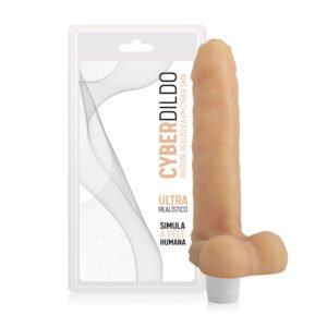 PRÓTESE EM CYBER SKIN VIBRADOR – SATURNO COM ESCROTO  – 16,5×3,5cm