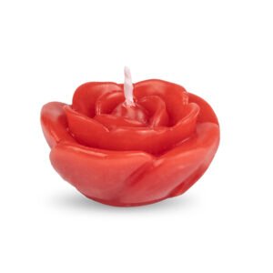 Vela Aromática Afrodisíaca Formato de Rosa Vermelha
