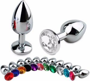 PLUG ANAL – EM AÇO INOXIDÁVEL COM PEDRA BRILHANTE NA BASE