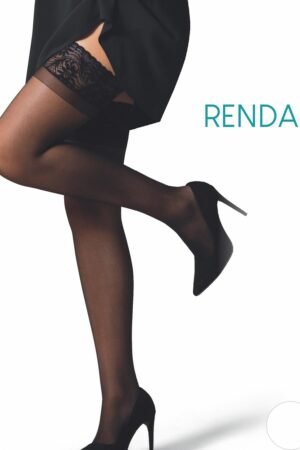 MEIA FEMININA COM RENDA E SILICONE SELENE  Ref.: 09630