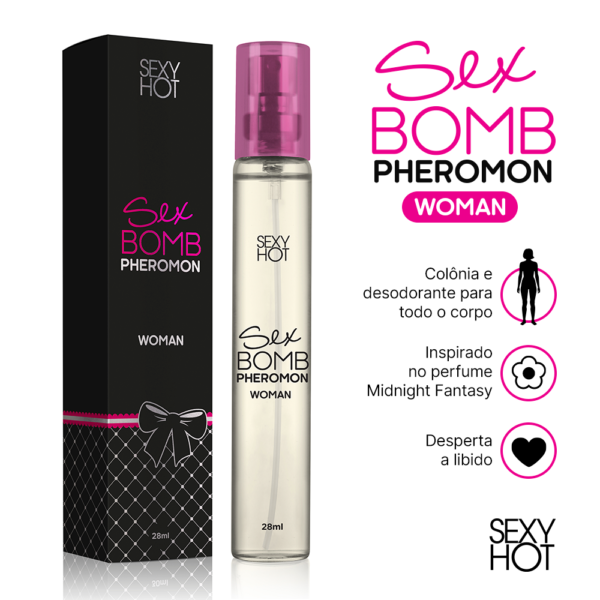 Perfumen Sex Bomb Pheromon Woman 28ml - Inspirado no Midnight Fantasy