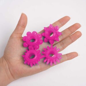 Kit Com 4 Anéis Peniano Em Silicone Ajustáveis