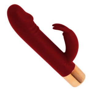 Vibrador Jack Rabbit Formato Glande com Estimulador Coelhinho 7 Modos de Vibração Vermelho – ME434