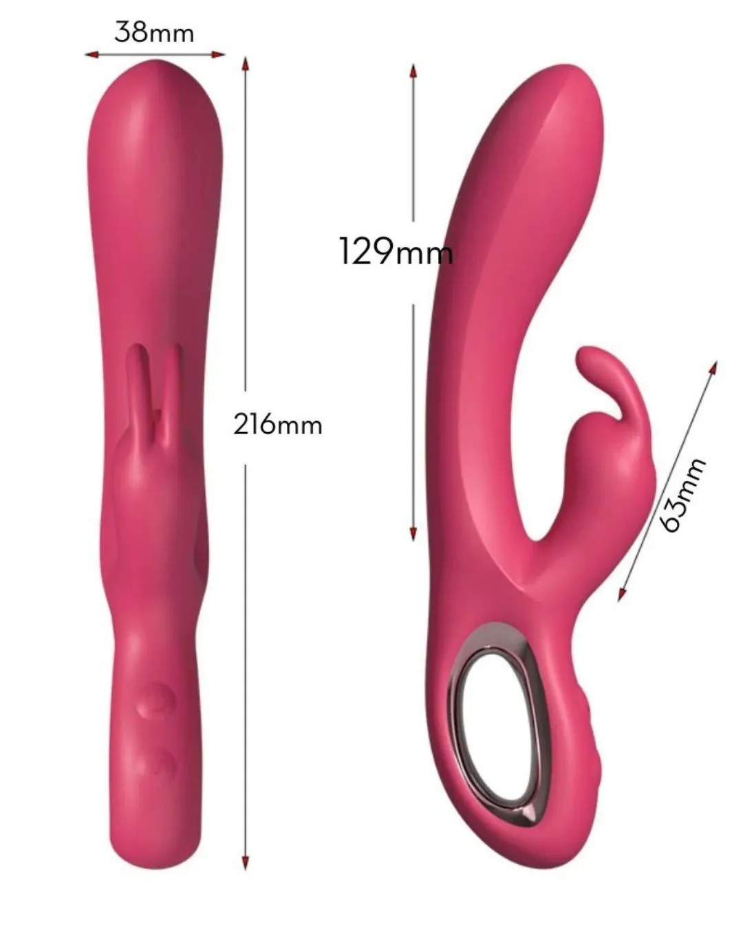Vibrador ponto G com estimulador Rabbit ME244 - Imagem 2
