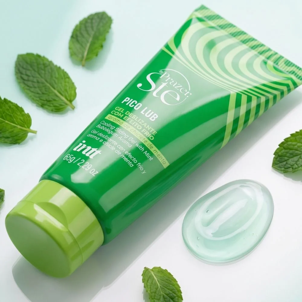 Pico Lub by gel deslizante com aroma de chiclete de menta, melancia e uva verde - Imagem 3
