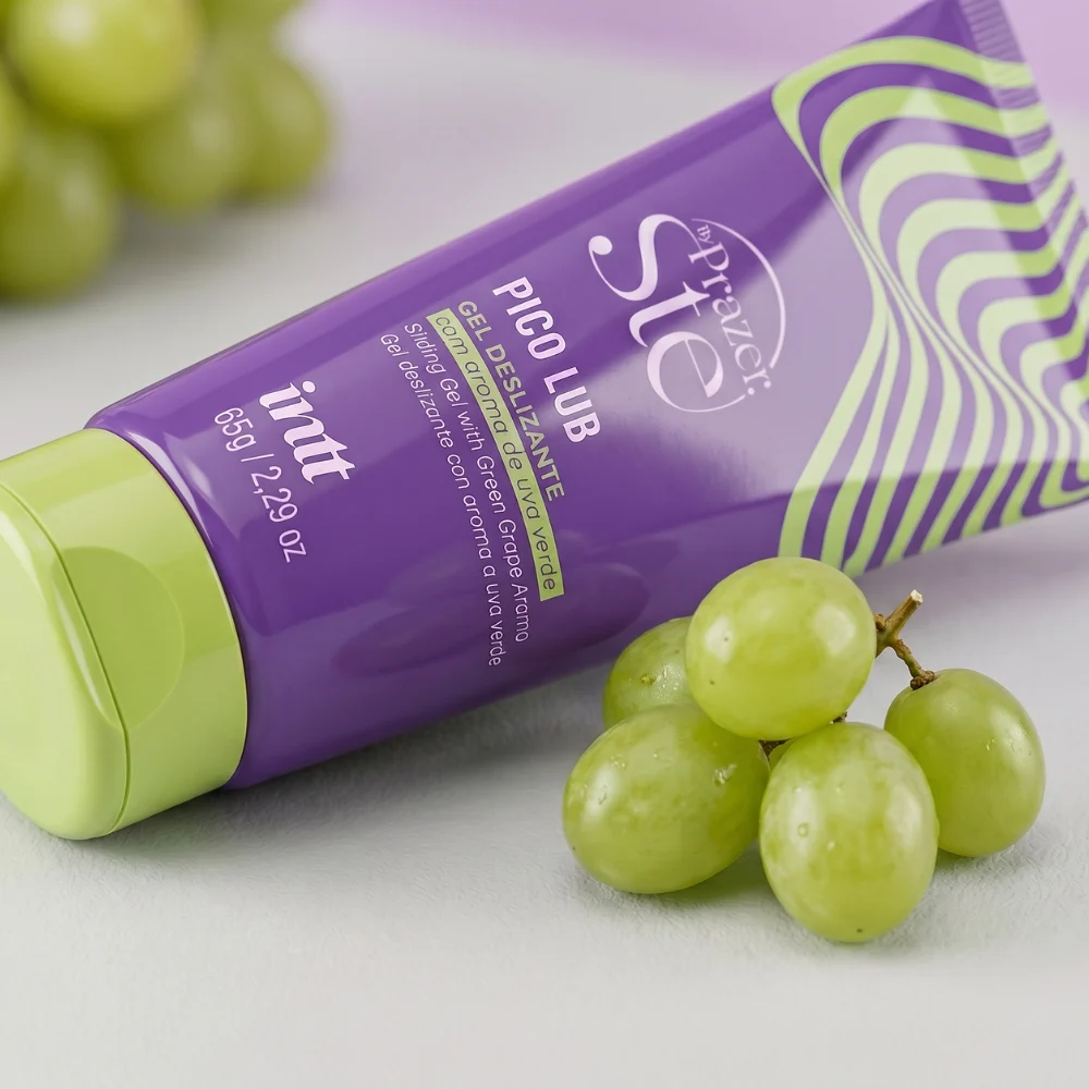 Pico Lub by gel deslizante com aroma de chiclete de menta, melancia e uva verde